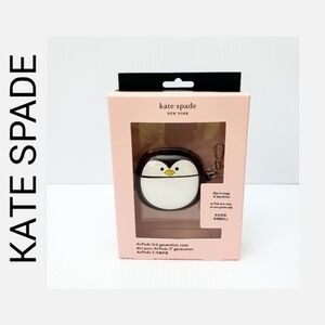 Kate Spade Penguin Design AirPods Case in Black and White